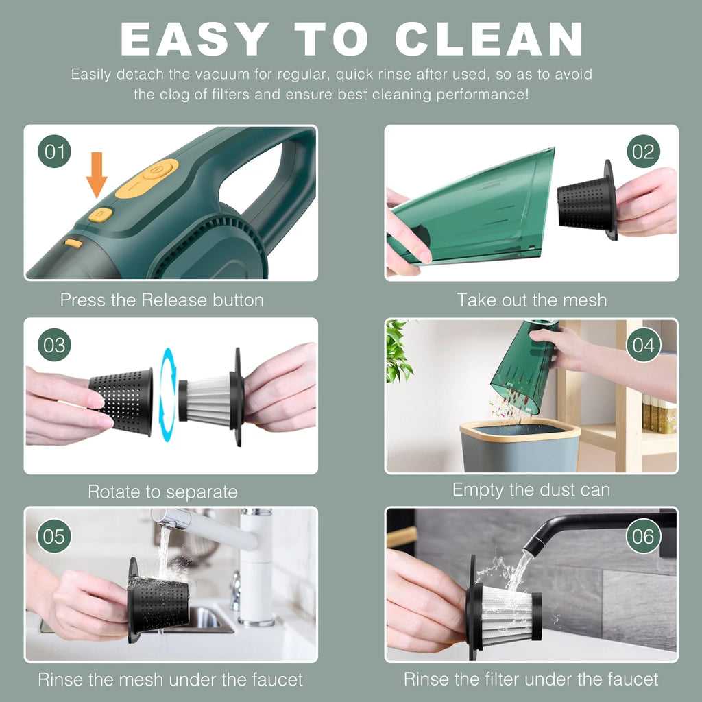 Hand Held Cordless Bagless Wet Dry Car Vacuum Cleaner I3042