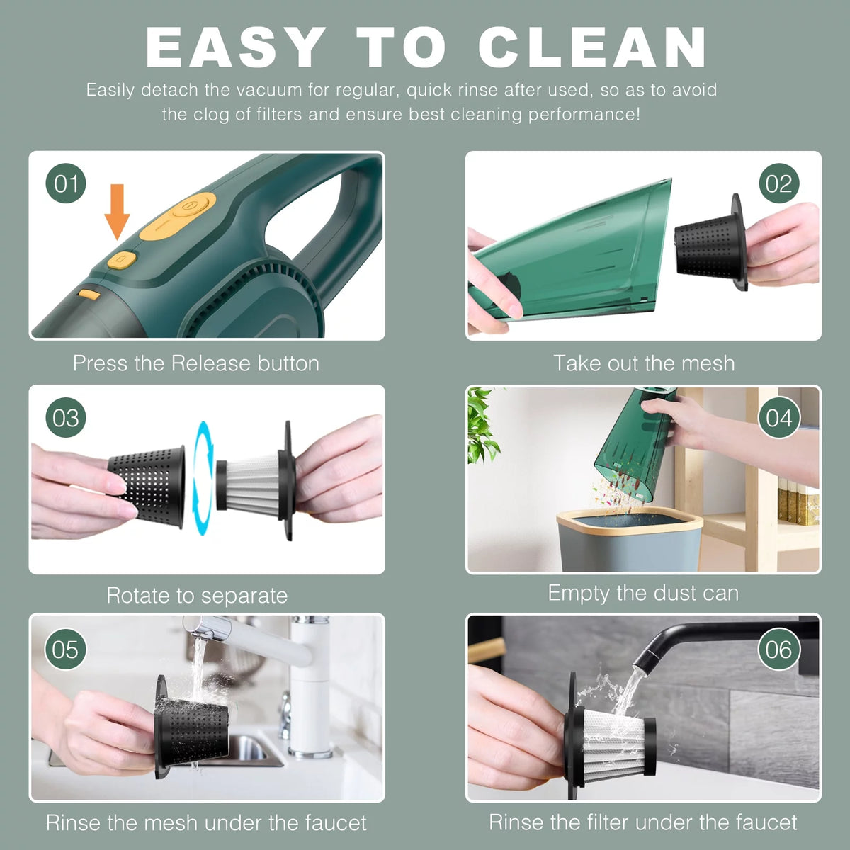 Hand Held Cordless Bagless Wet Dry Car Vacuum Cleaner I3042