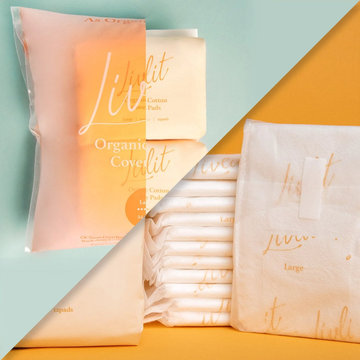 Regular Size Organic Cotton Pads 14 Count E8700