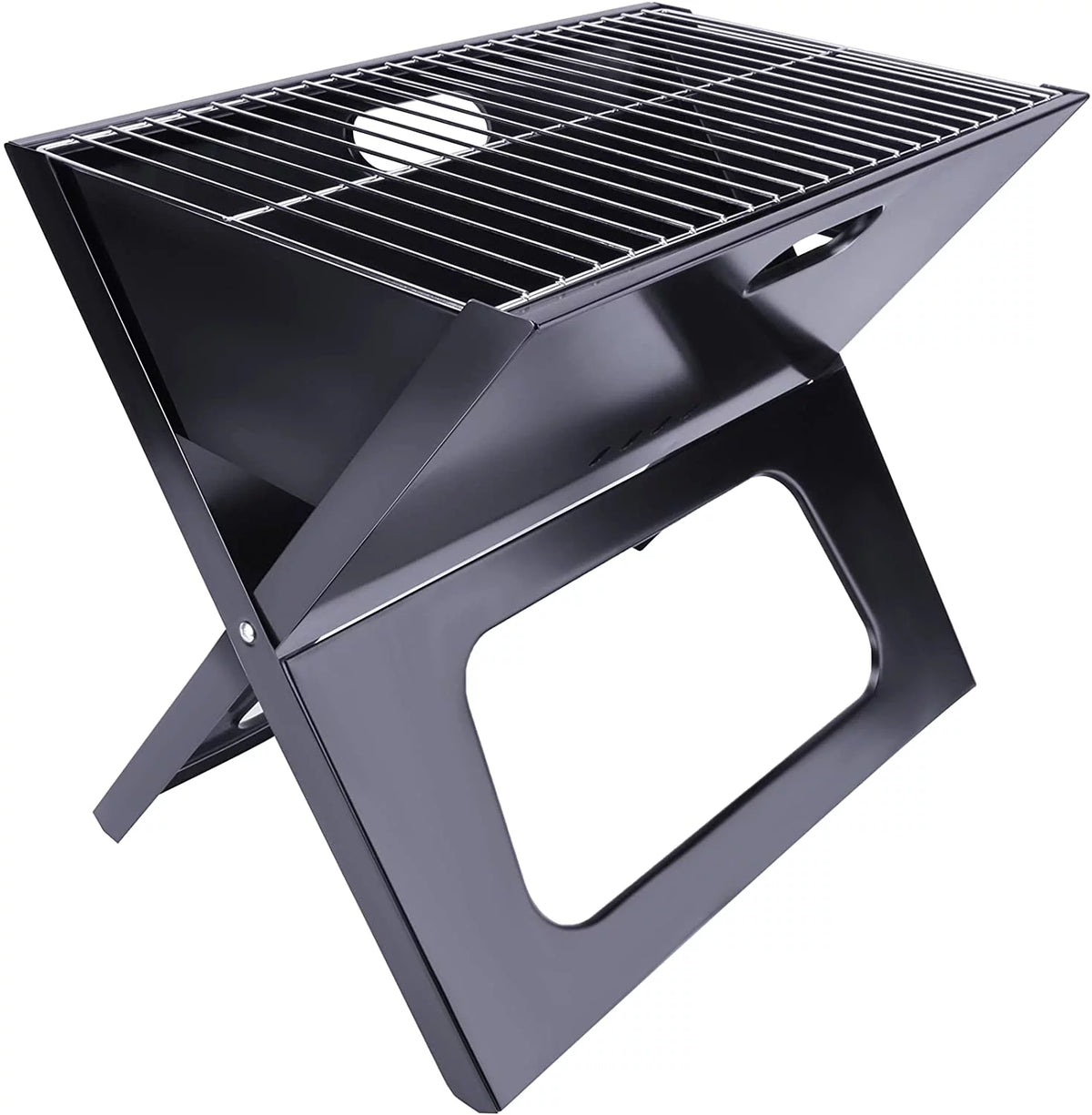Charcoal BBQ Grill Foldable Black D98206