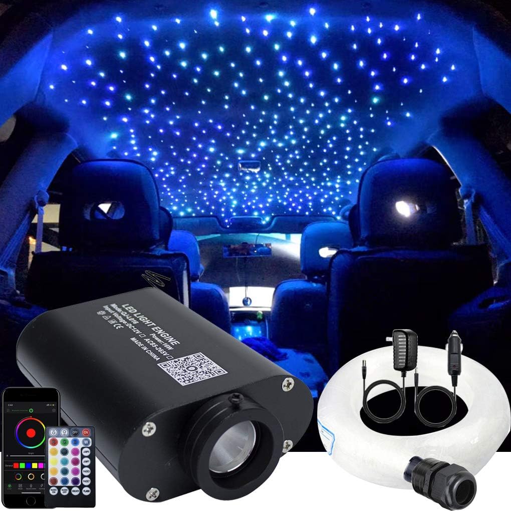 16W RGBW LED Fiber Optic Star Ceiling Light Kit F300