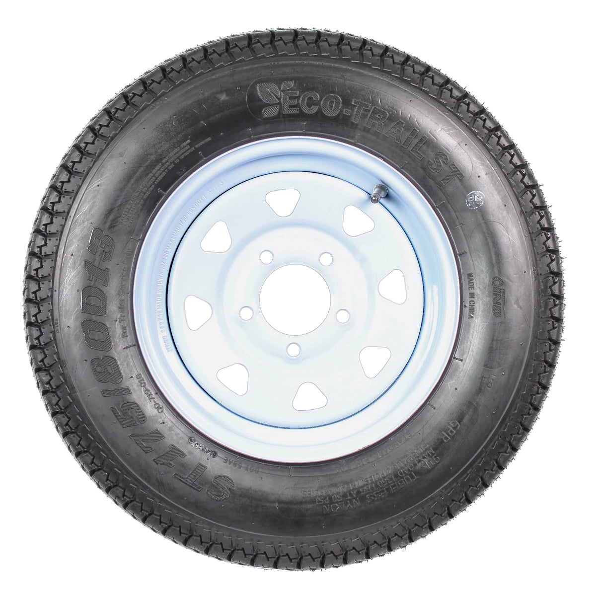 ST175/80D13 Load C 5 Lug Trailer Tire On Rim Y7555