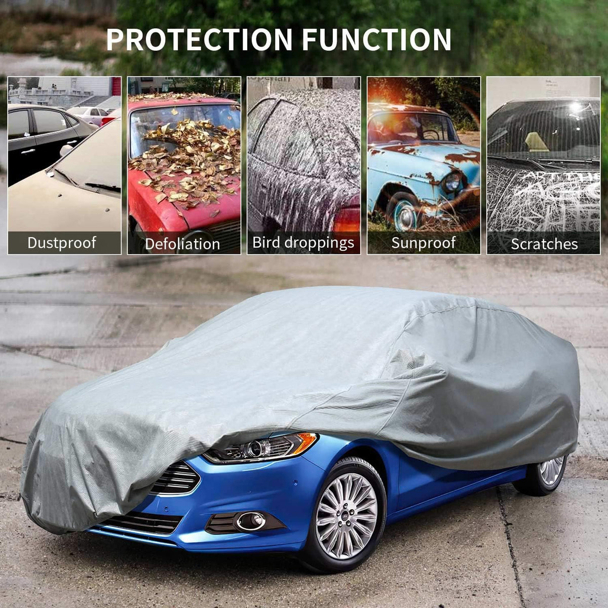 3 Layer Breathable Dust Proof Car Cover M106