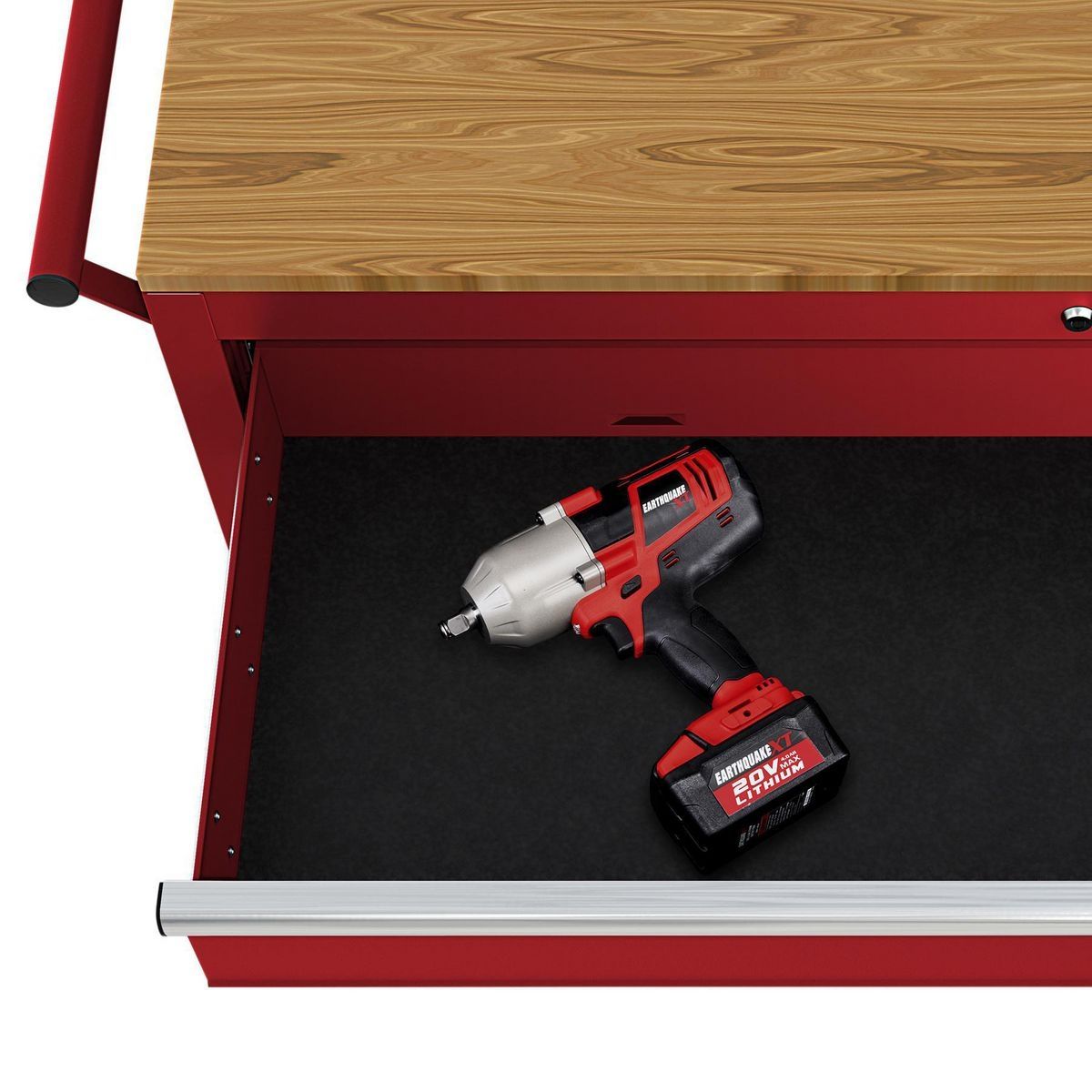 46 in. Mobile Workbench with Solid Wood Top A966