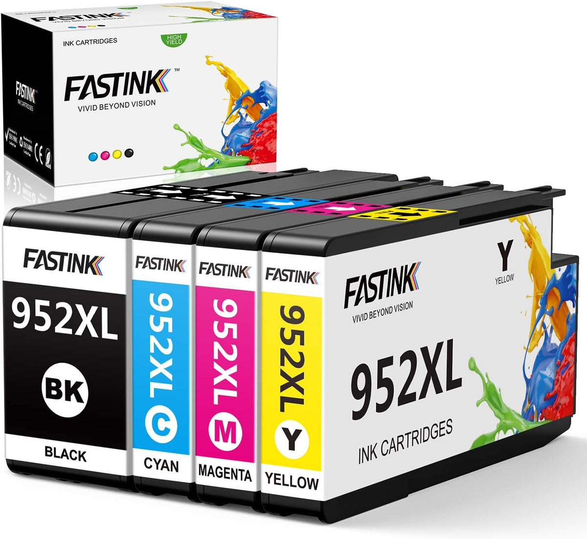 Compatible 952XL High Yield Ink Cartridges 4-Pack U19946