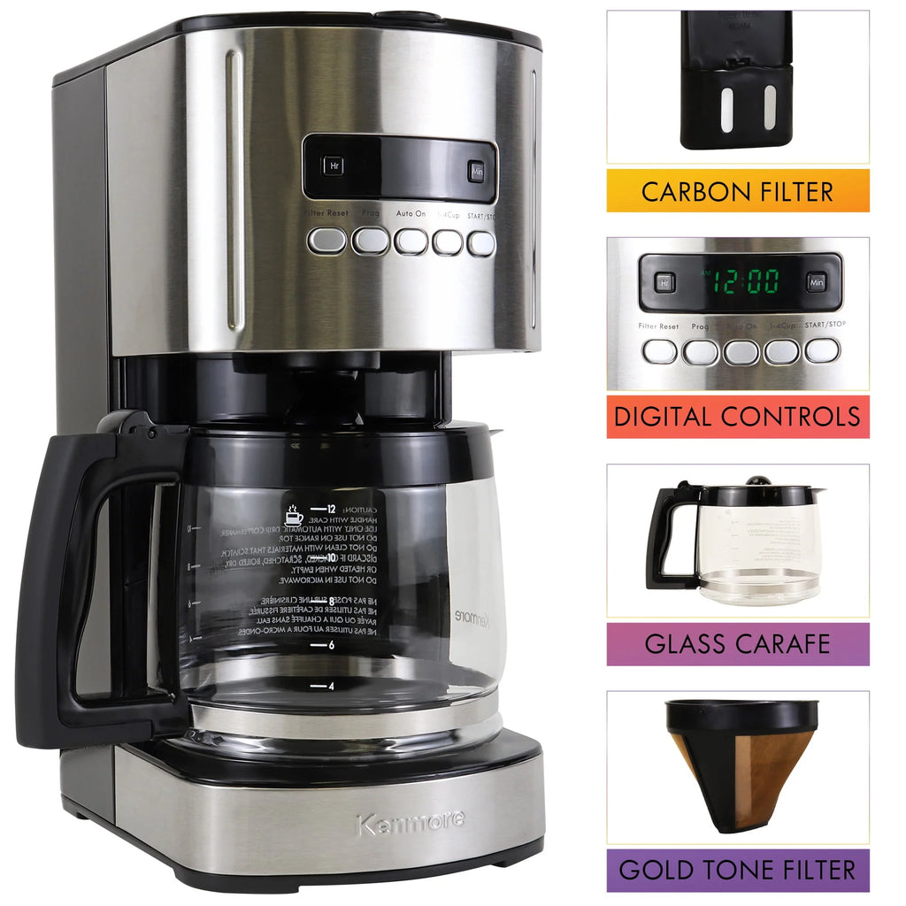 1.8L 12-Cup Programmable Drip Coffee Maker S65586