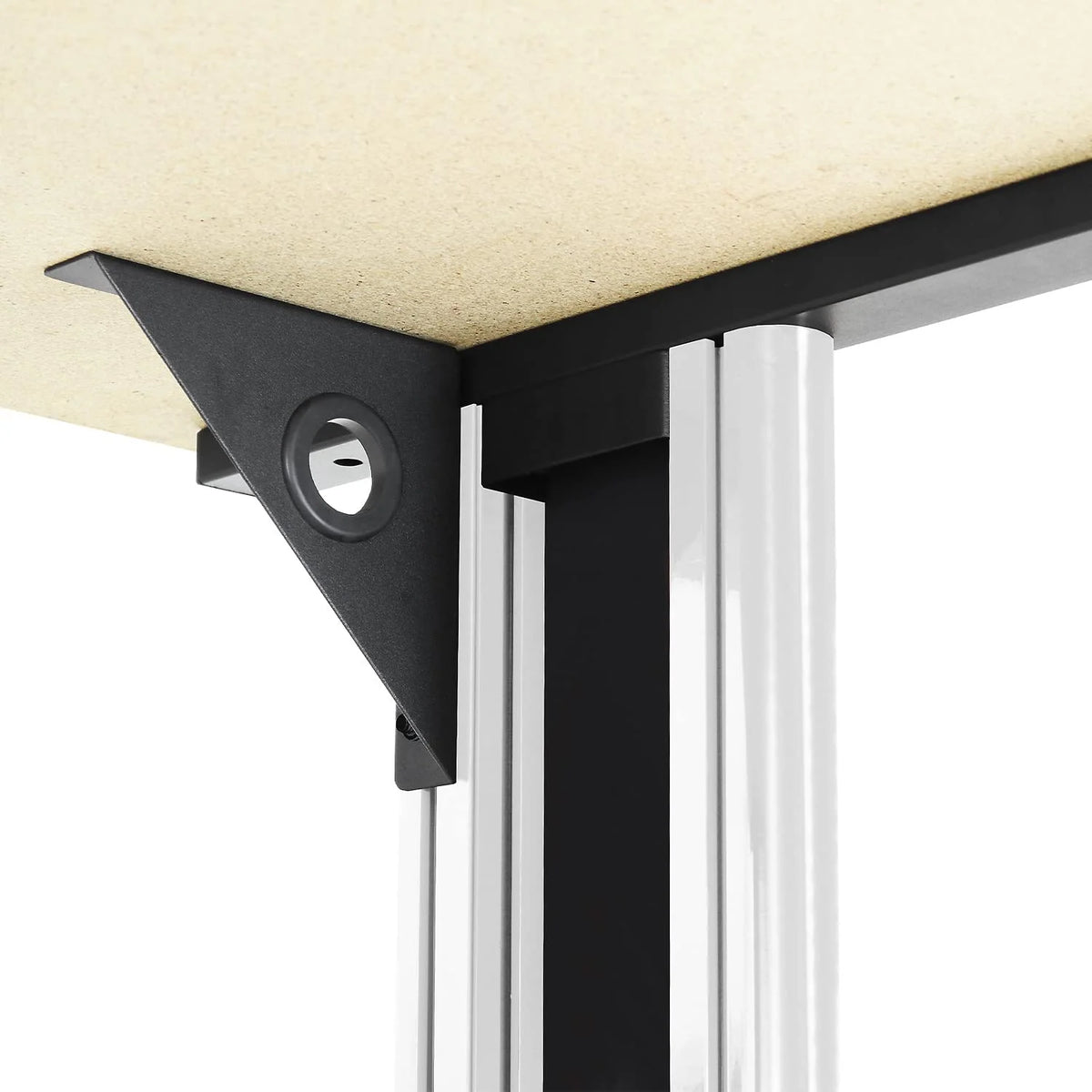 25" X 58" Black And White Computer Desk R6108