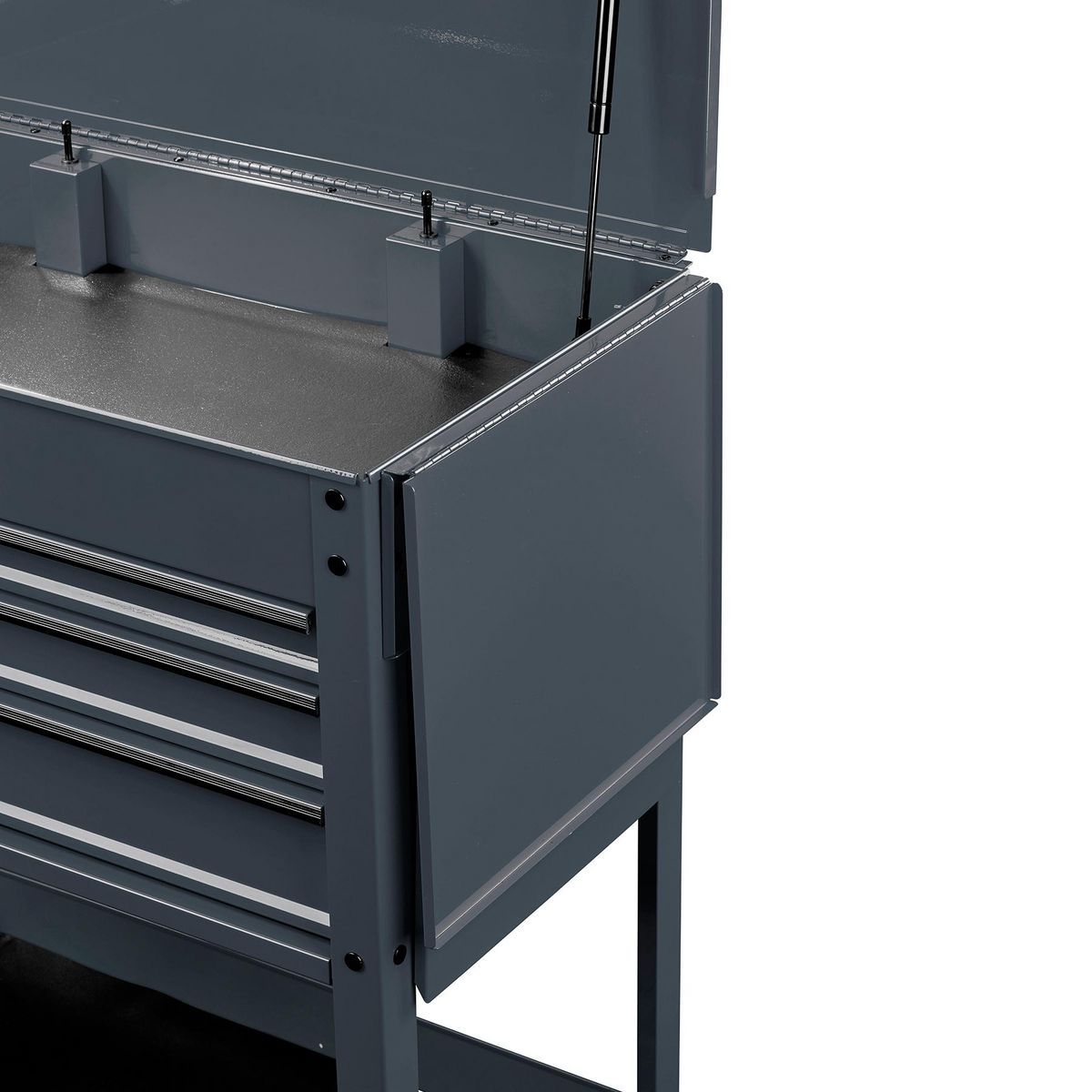 Folding Side Tray for 4-Drawer Tech Cart, Slate Gray L71392