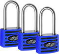 2.5 Inch Long Shackle Keyed Alike Padlocks 6 Pack Red R58909