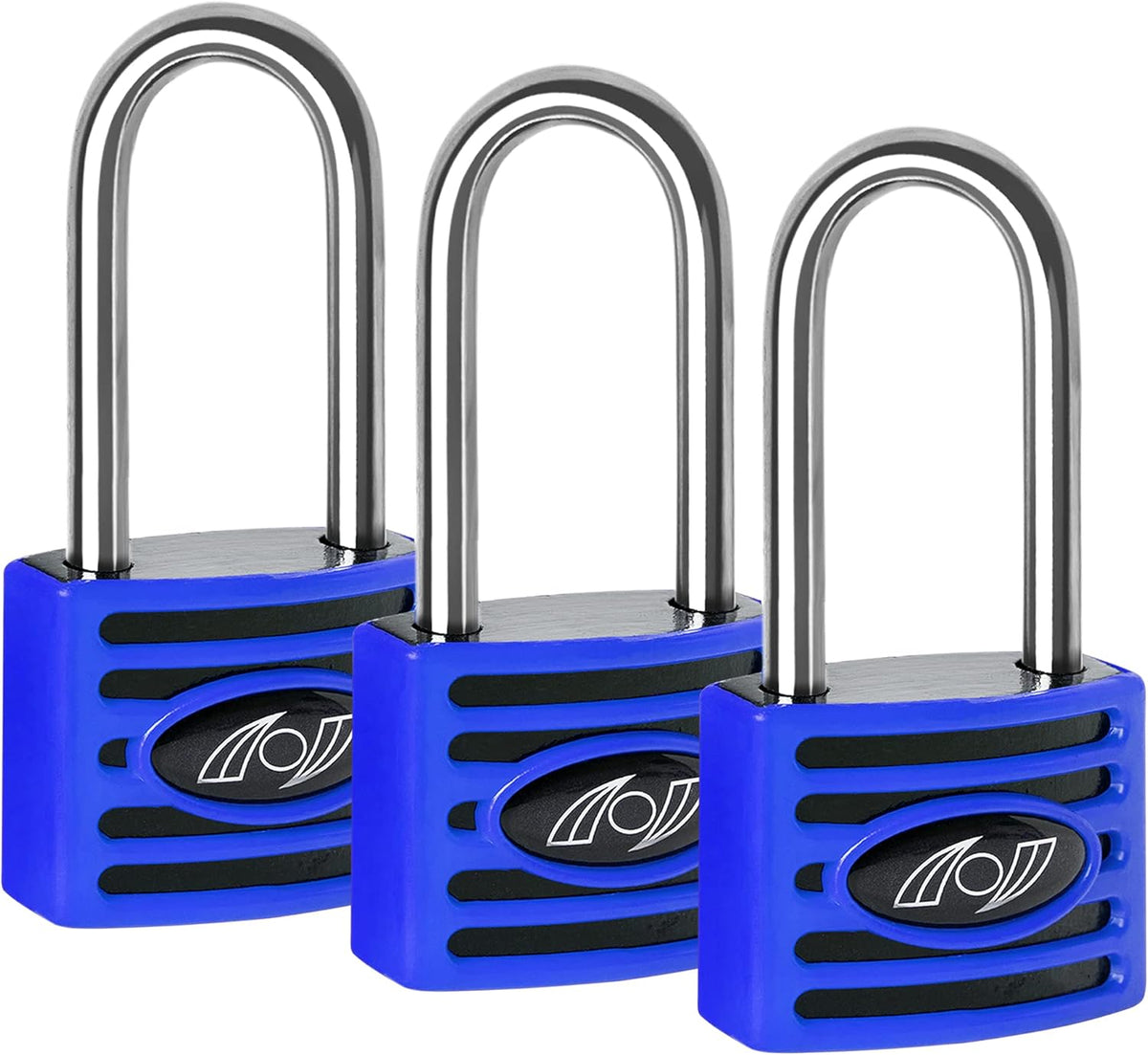 2.5 Inch Long Shackle Keyed Alike Padlocks 6 Pack Red R58909
