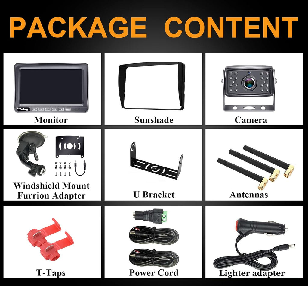 Wireless HD 1080P Backup Camera with 7 Inch Monitor L4313