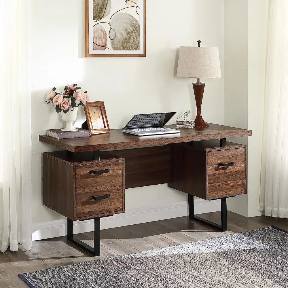 59 Inch Writing Desk with Drawers C20638