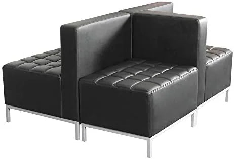 Black Powered Armless L Sectional Q580