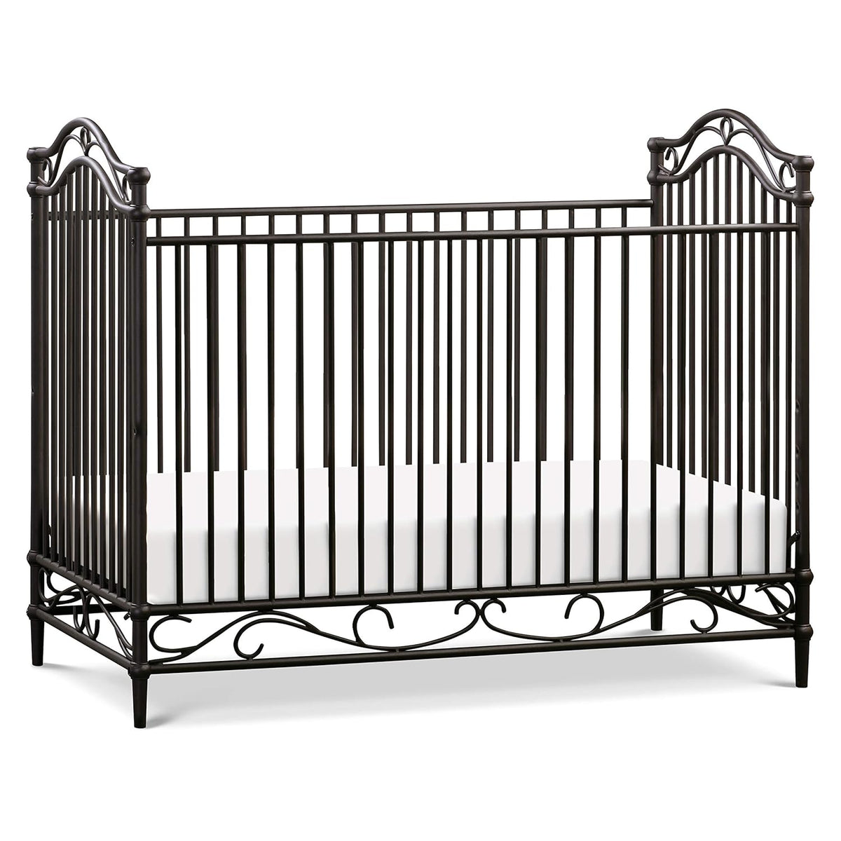 Vintage White 3-in-1 Convertible Metal Crib E2653