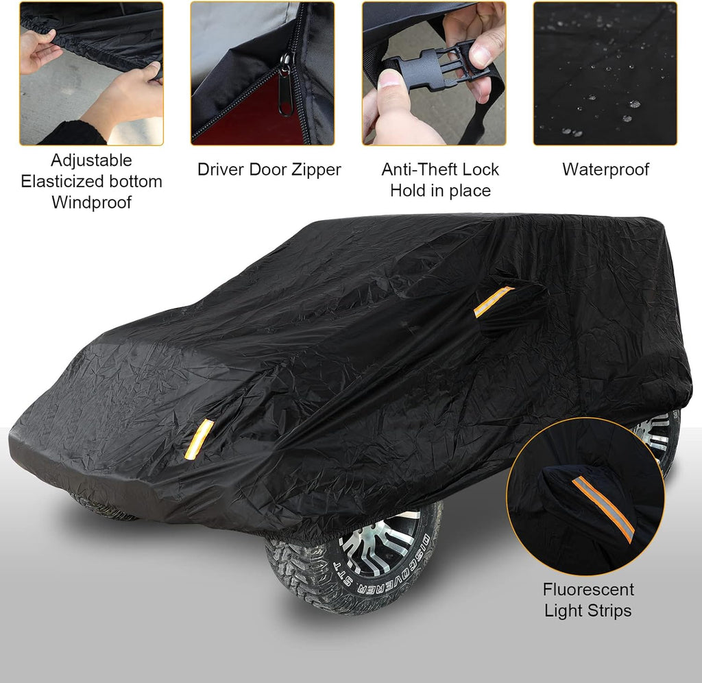 4 Door Full Car Cover with Driver Door Zipper L90829