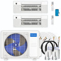 36,000 BTU 2 Zone Ceiling Cassette Ductless Air Conditioner and Heat Pump P472589