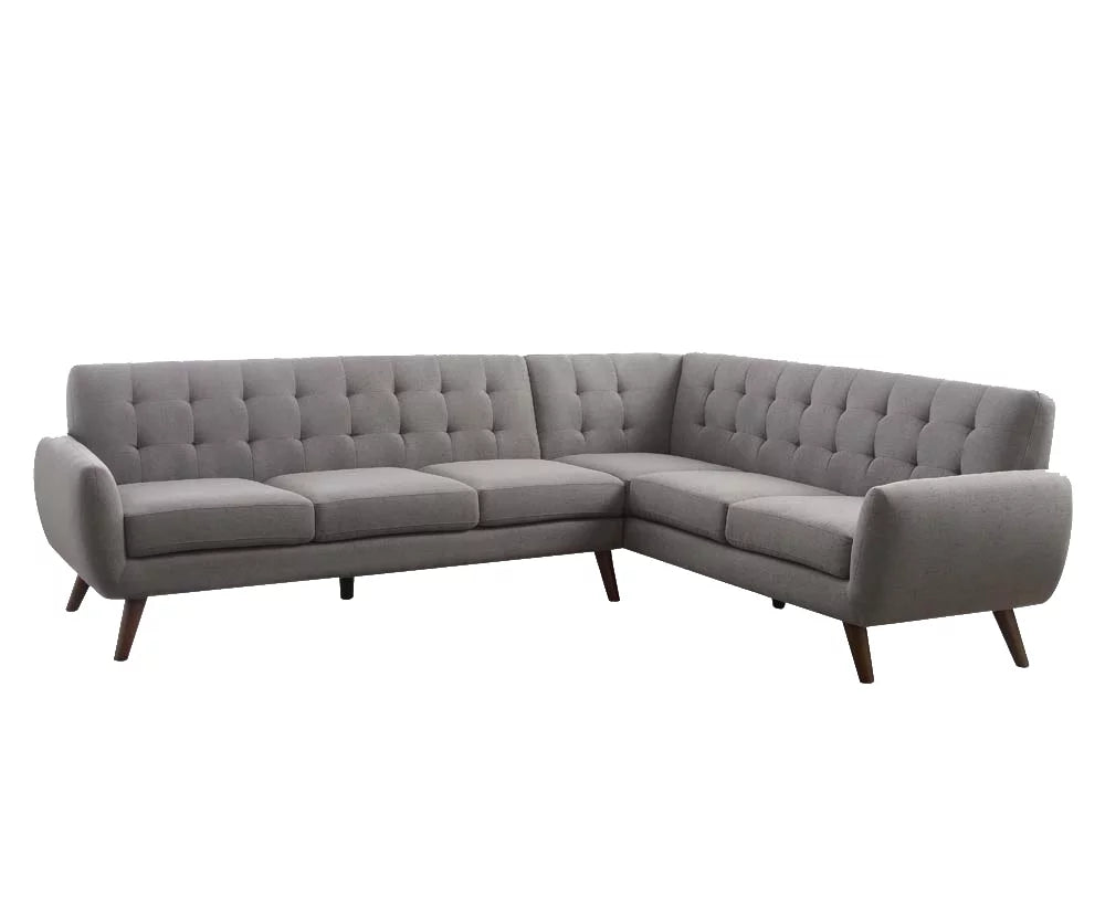 Light Gray Linen Sectional Sofa N306777