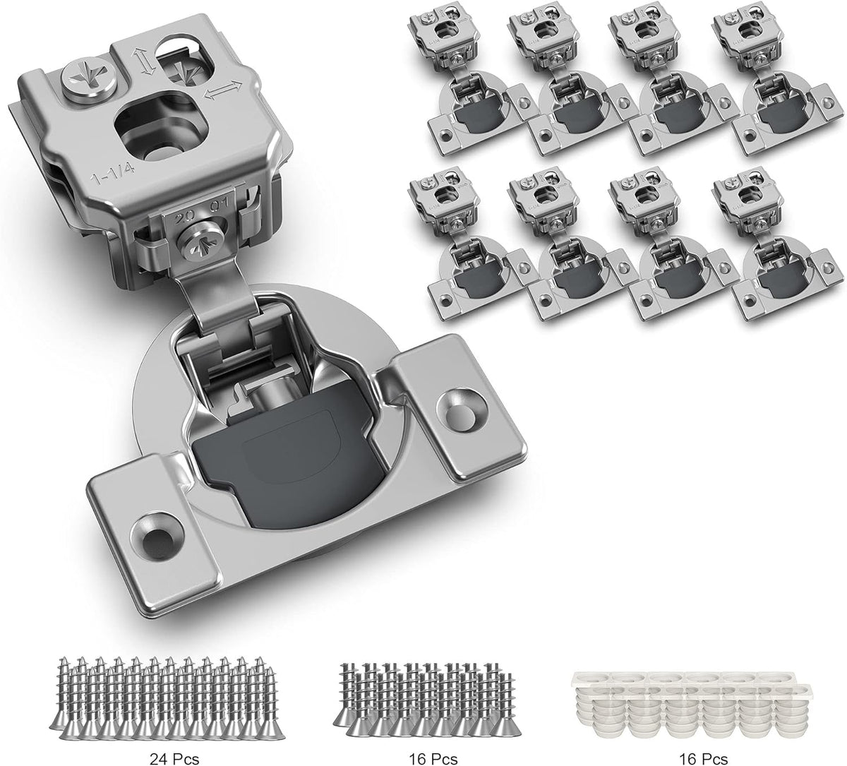 8 Pack Soft Close Adjustable Cabinet Hinge J82444