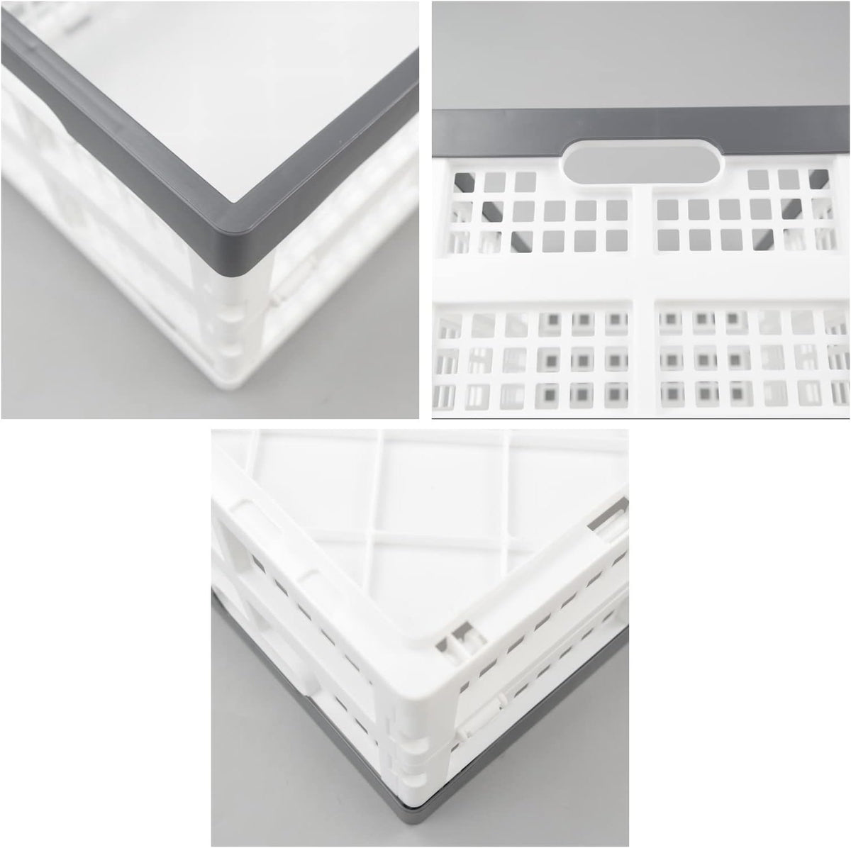 16 L Plastic Collapsible Storage Crates, 2 Packs L533946