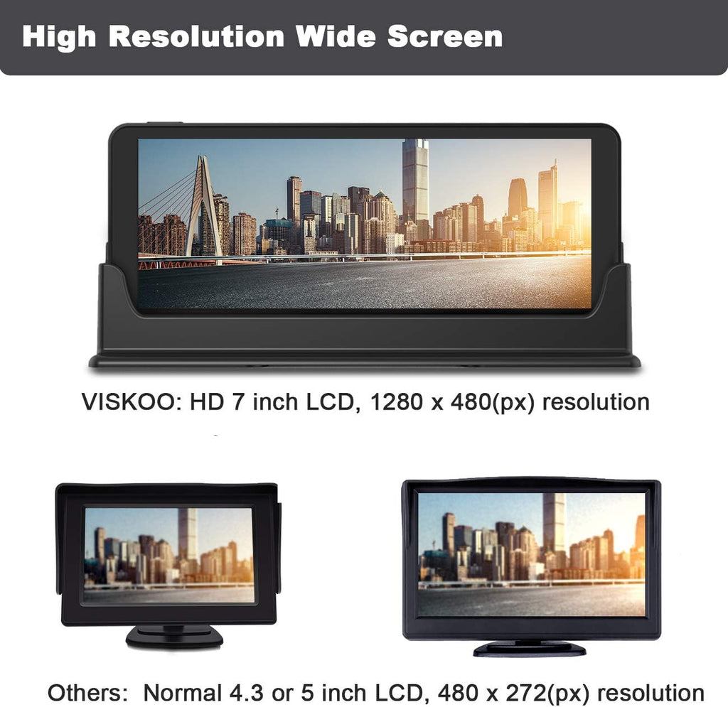 1080P Backup Camera and Monitor Kit 7 inch HD Widescreen with 49ft Wired Rear Camera K712