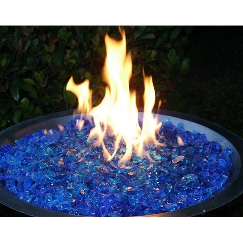 Recycled Fire Pit Fire Glass in Ocean Blue G426