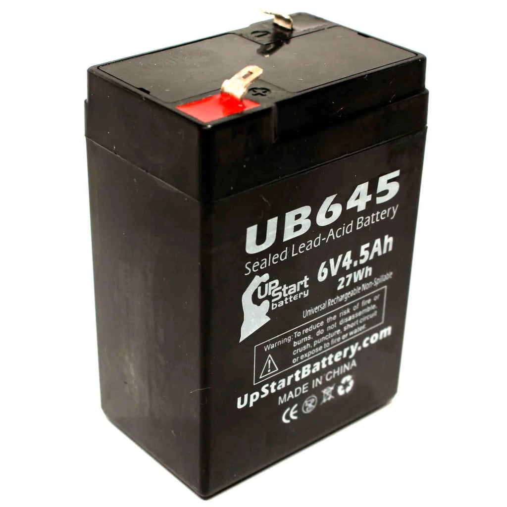 6V 4.5Ah Sealed Lead Acid Battery with F1 to F2 Terminal Adapters G956730