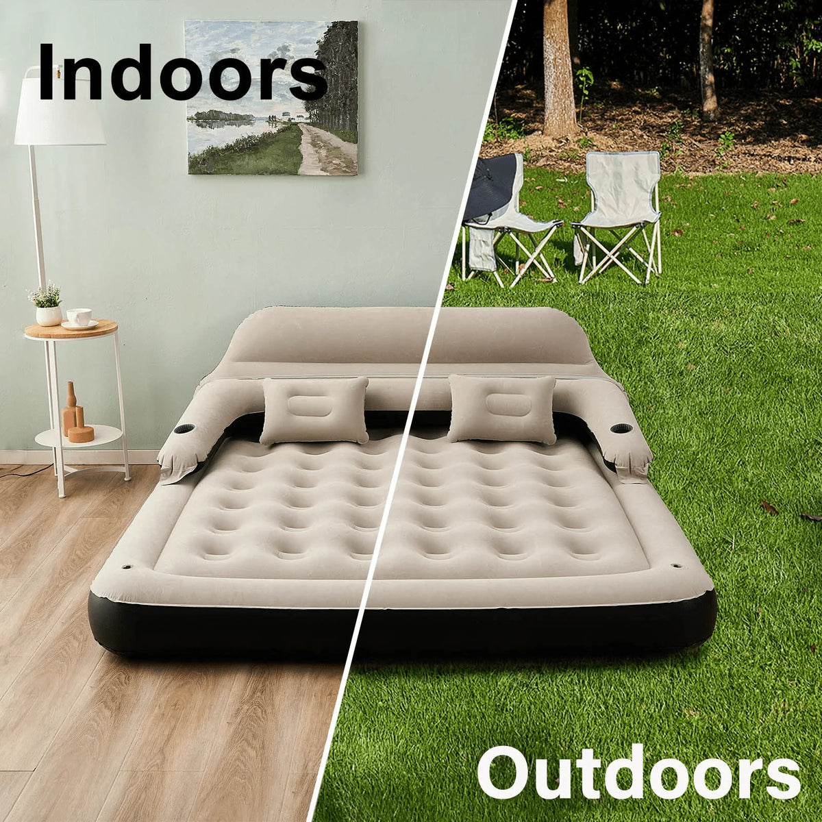 King Size Air Mattress with Headboard A8131