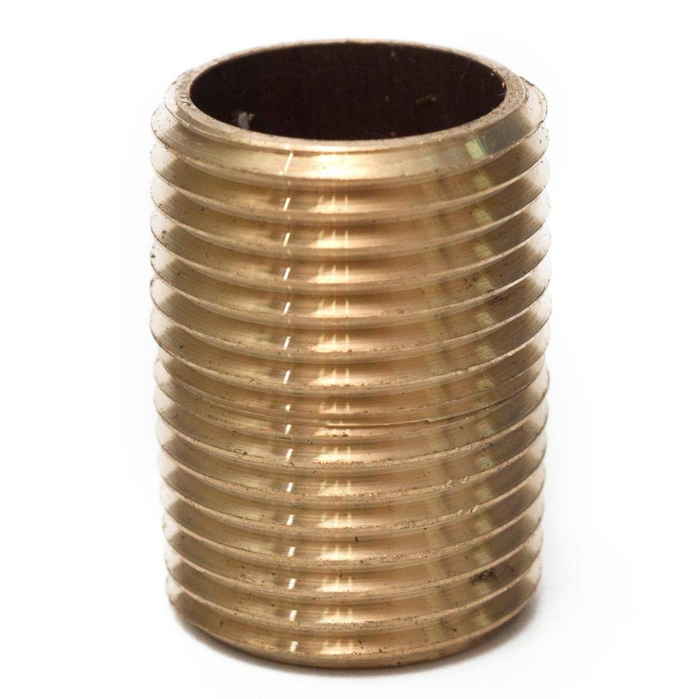 1/2 in. MIP Brass Pipe Close Nipple Fitting 25-Pack G91623