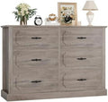 Grey 6 Drawer Wood Dresser Y96409