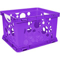 Purple File Crate with Handles I29157