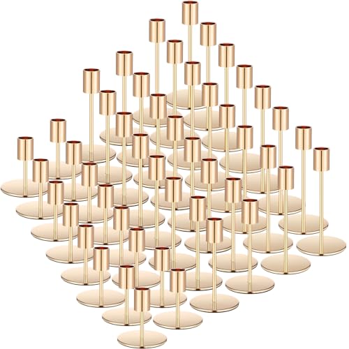 36 Pcs Matte Black Metal Candle Holders P637
