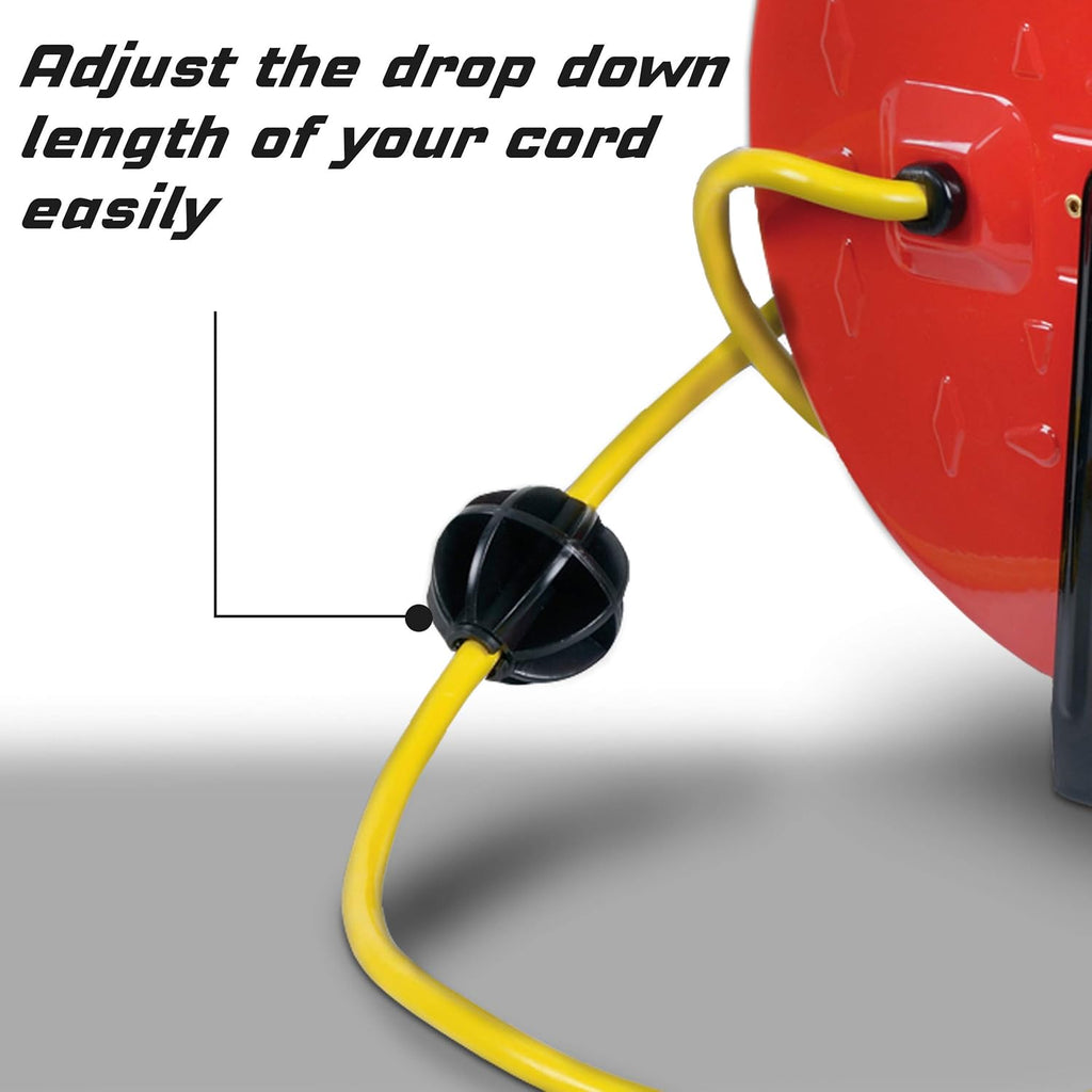 Retractable 16AWG x 30' Foot Extension Cord Reel V3944