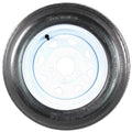 4.80-12 Trailer Tire On Rim 5 Lug White Spoke Wheel M11593
