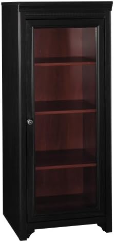 Antique Black Media Cabinet with Door T763