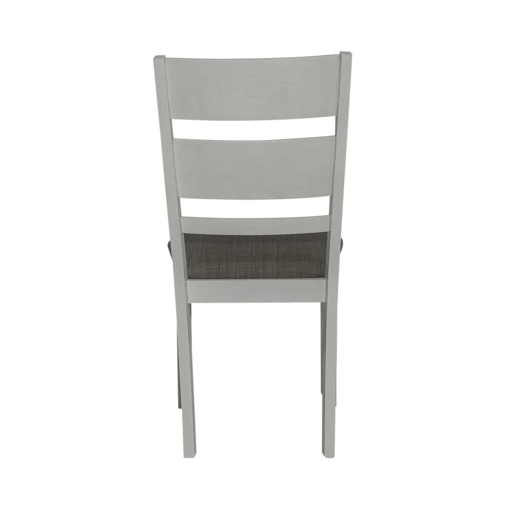 White Slat Back Side Chair Set of 2 F14244