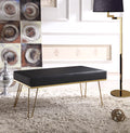 Black PU Leather Upholstered Bench T42095
