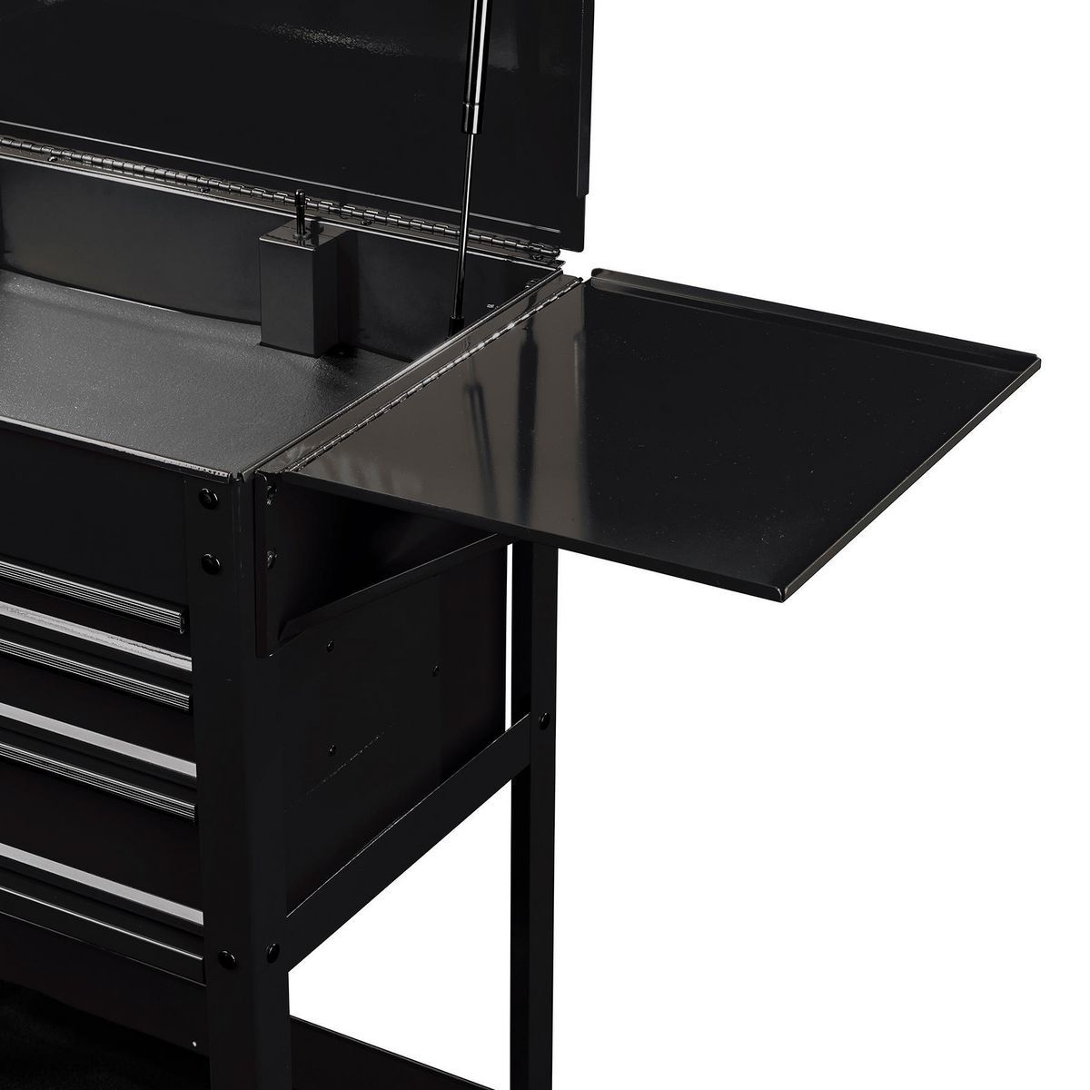 Folding Side Tray for 4-Drawer Tech Cart, Slate Gray L71392