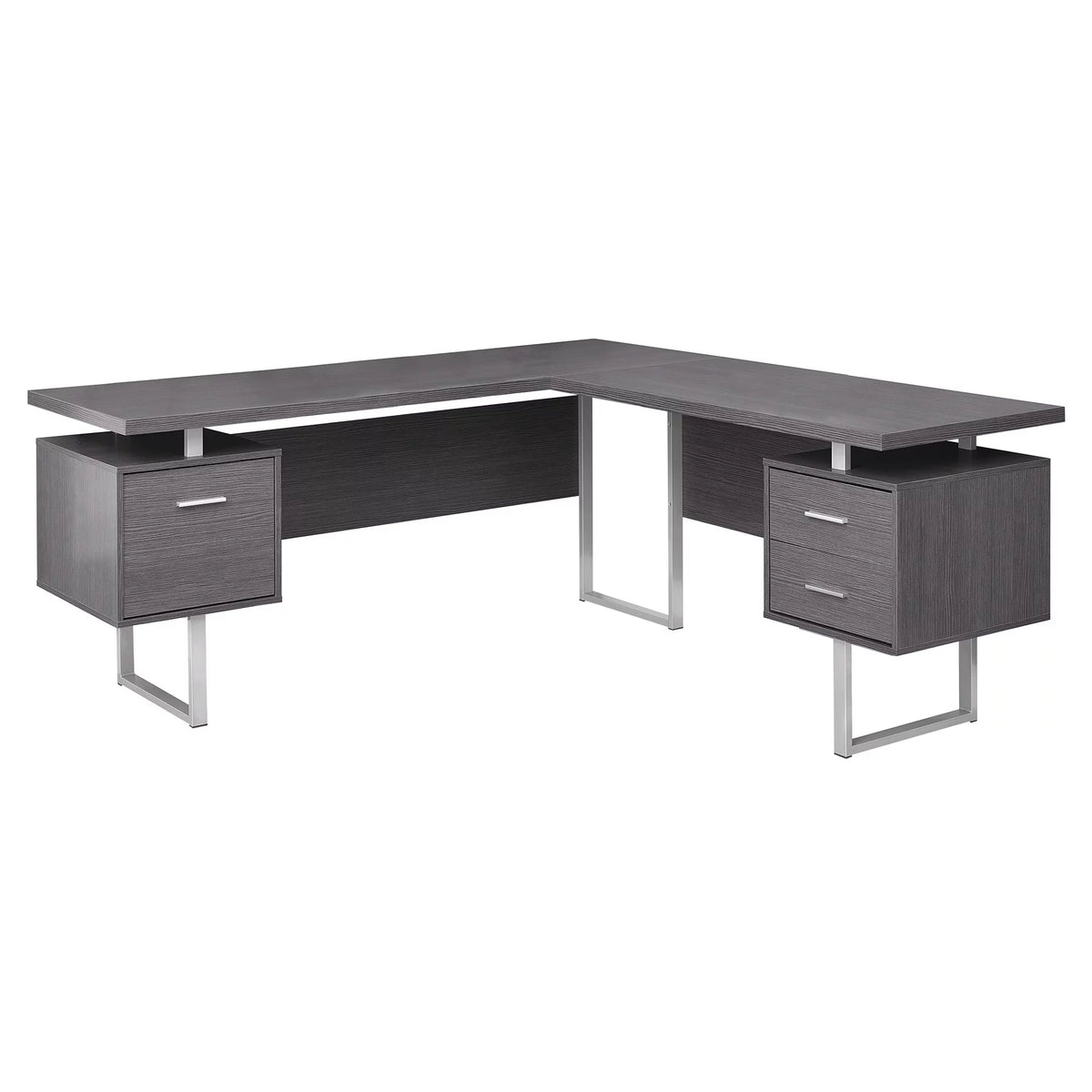 L Shape Computer Desk with Storage Drawers M575