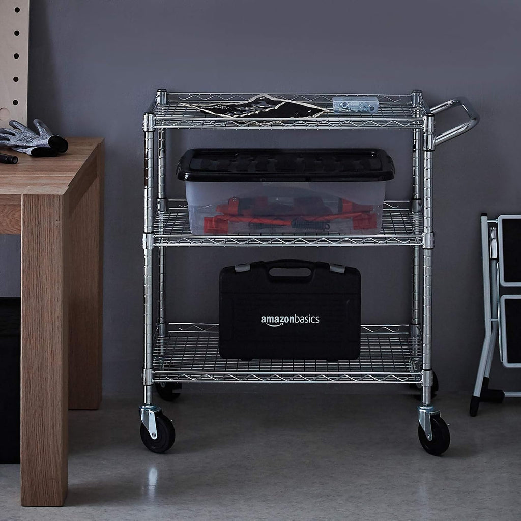 Heavy-Duty 3-Tier Utility Cart V75871