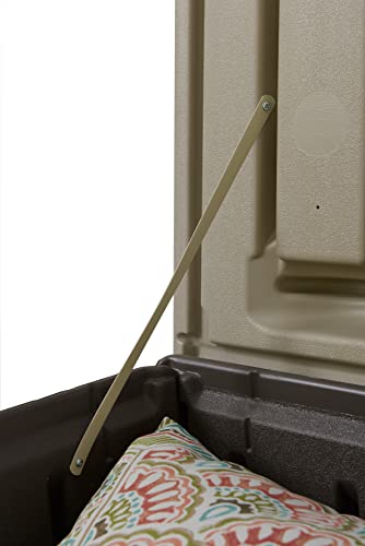 Brown 73 Gal Weather Resistant Resin Deck Box Y57189