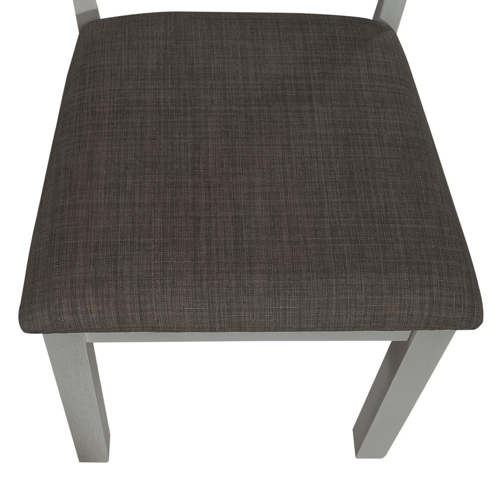 White Slat Back Side Chair Set of 2 F14244