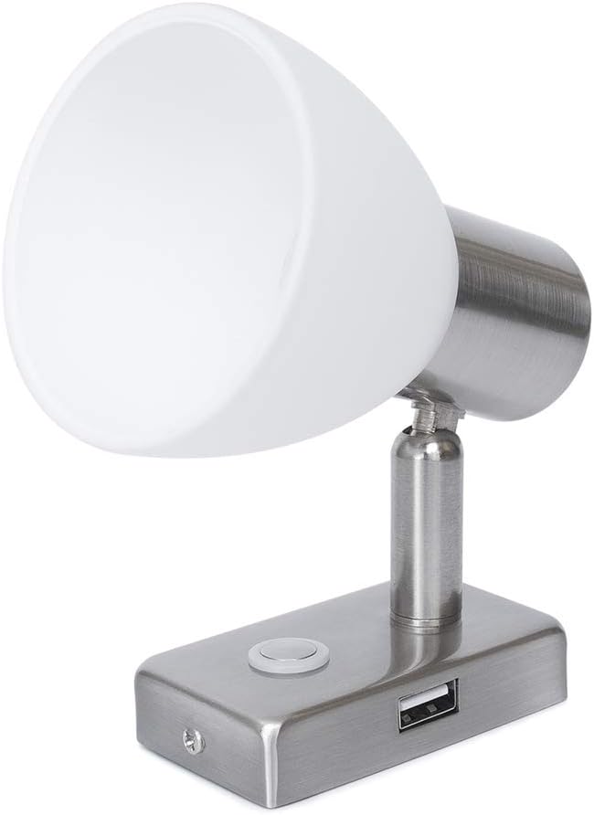 12V LED Reading Light with USB Port Touch Switch Dimmable Warm Two Pack H20878