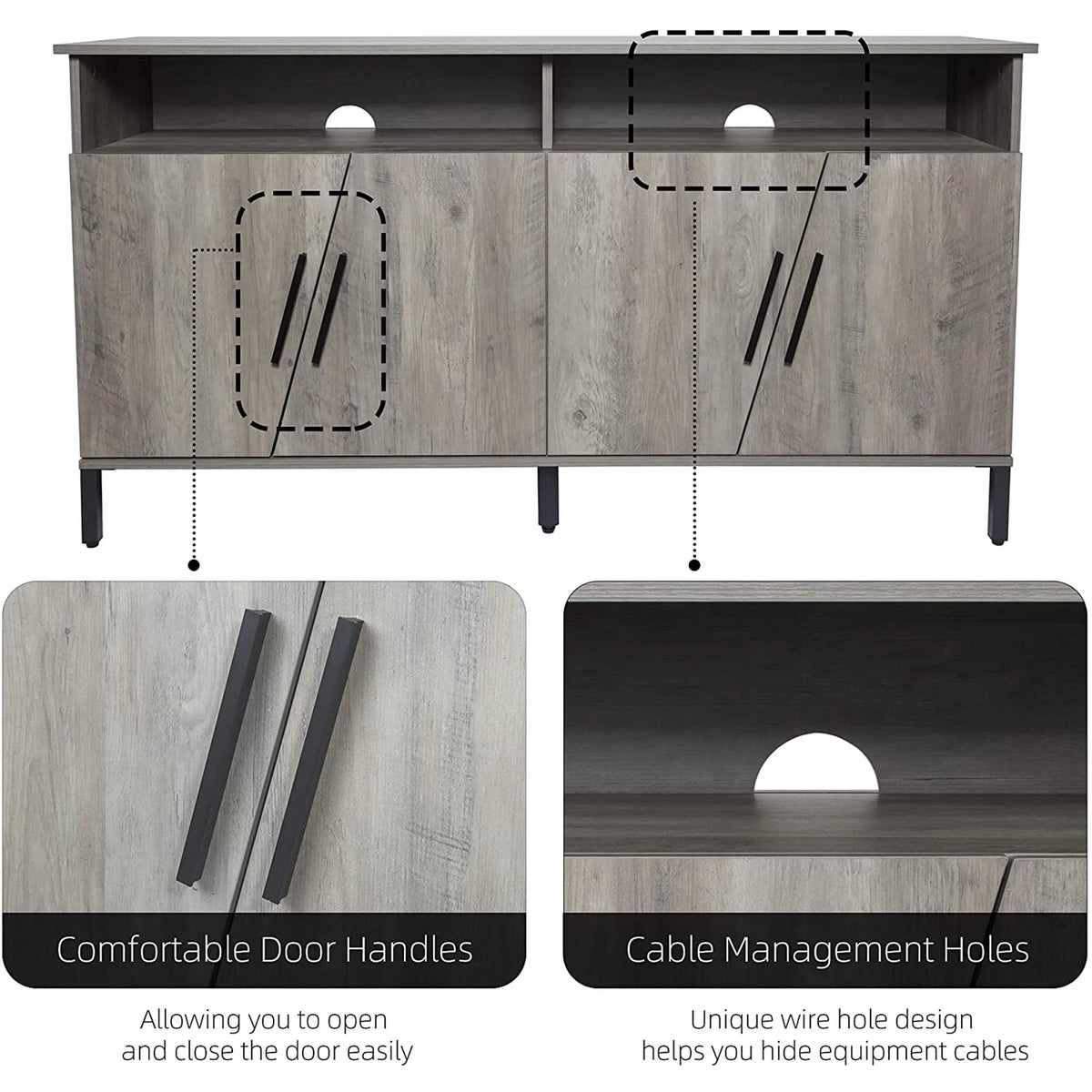 59" Sliding Barn Door TV Stand B314