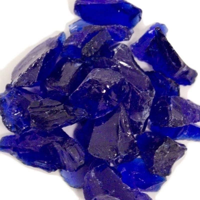 20lbs Recycled Fire Pit Fire Glass in Cobalt Blue X6565