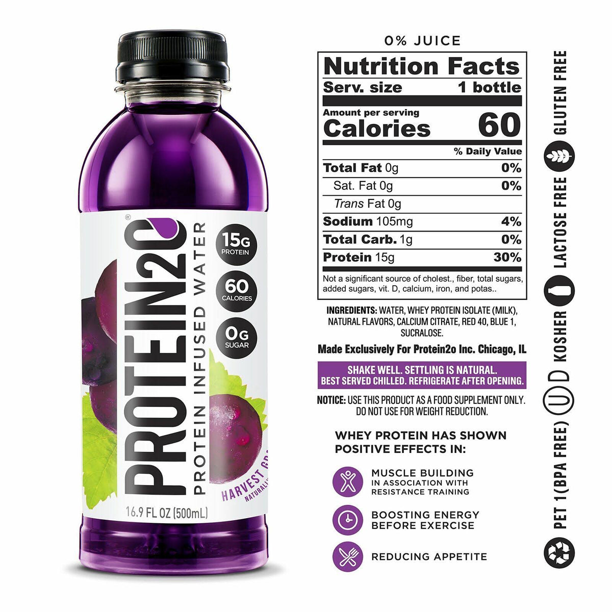 Low Calorie Whey Protein Drink 16.9 oz Pack of 12 U601587