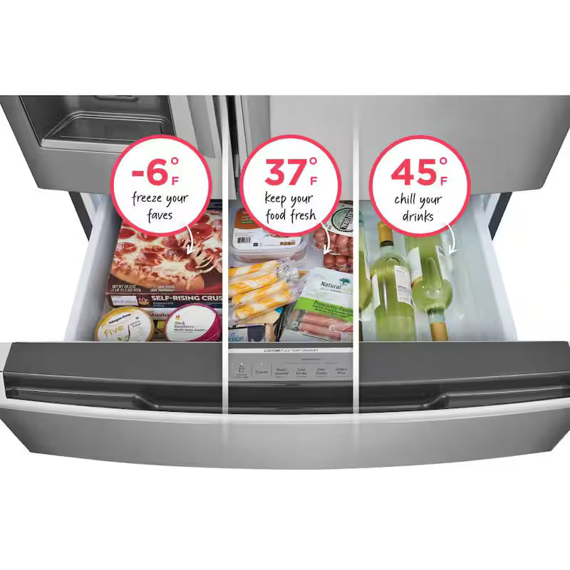 21.4 cu. ft. 4-Door French Door Counter Depth Refrigerator in Stainless Steel O5393