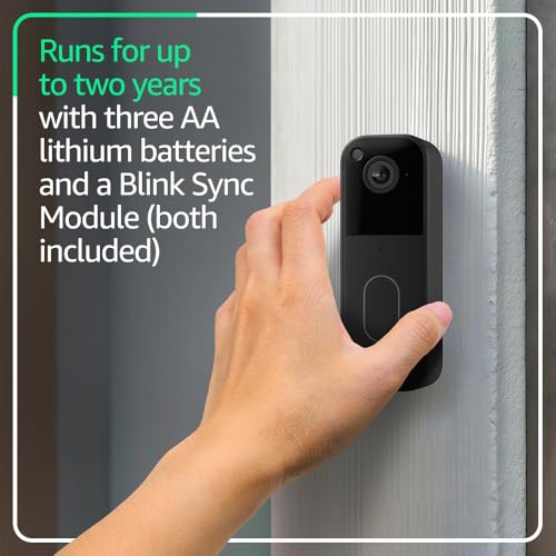 Black Video Doorbell with Sync Module Core N144