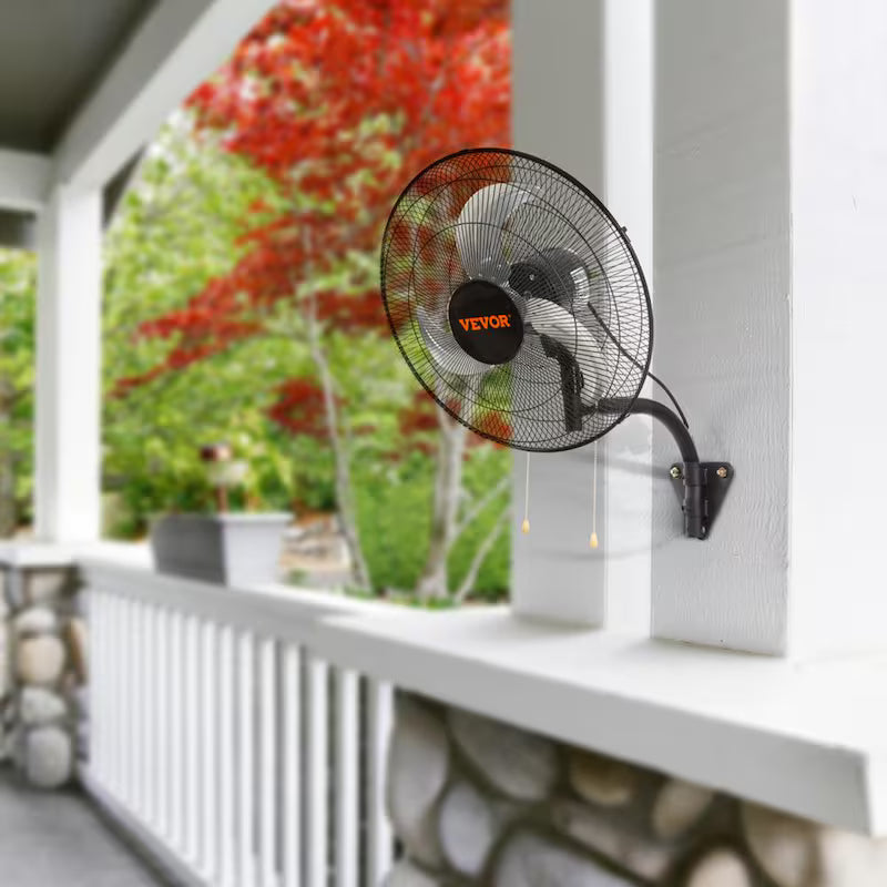 20 in. 3-Speed Oscillating Wall Mount Fan J788