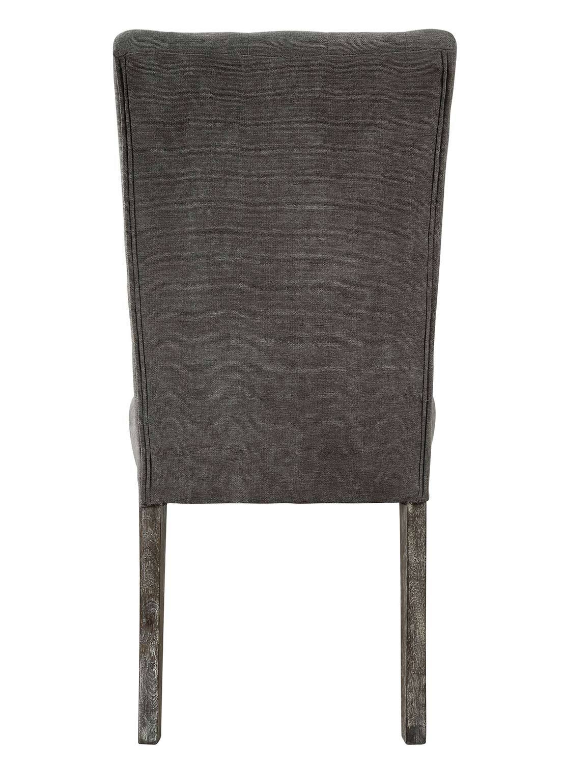 Gray Velvet Side Chair Set of 2 B3713