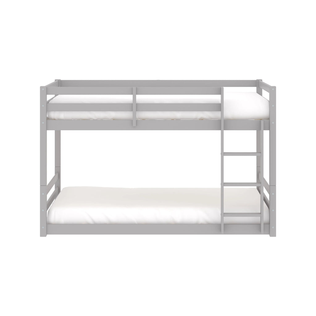 Black Wood Twin Over Twin Convertible Bunk Bed Q852